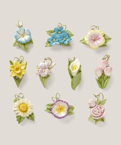 Celebrate Flowers 10-Piece Mini Ornament Set