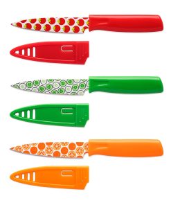 Printed Fruit 3-Piece Paring Knife Set